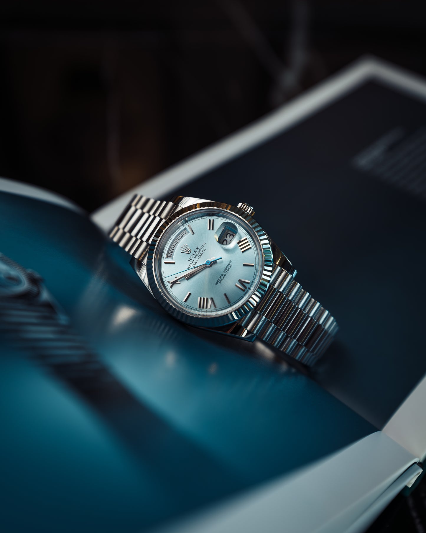 Rolex Day Date 40 Platinum Roman Dial Ref: 228236